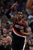 Portland Trail Blazers v Boston Celtics: LaMarcus Aldridge Photographic Print by Elsa .