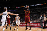 Cleveland Cavaliers  v San Antonio Spurs: Mo Williams and Tiago Splitter Photographic Print by D. Clarke Evans