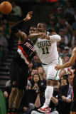 Portland Trail Blazers v Boston Celtics: Glen Davis and LaMarcus Aldridge Photographic Print by Elsa .