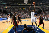 Miami Heat v Memphis Grizzlies: Zach Randolph, Eddie House, LeBron James, Udonis Haslem and Juwan H Photographic Print by Joe Murphy