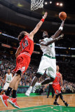Chicago Bulls v Boston Celtics: Kevin Garnett and Joakim Noah Photographic Print by Brian Babineau
