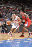 Los Angeles Clippers v Detroit Pistons: Tayshaun Prince and Ryan Gomes Fotografisk tryk af Allen Einstein