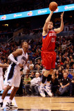 Philadelphia 76ers v Orlando Magic: Dwight Howard and Spencer Hawes Photographic Print by Sam Greenwood