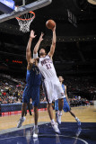 Washington Wizards v New Jersey Nets: Brook Lopez and Javale McGee Photographic Print by David Dow