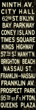 Ninth Av. Weathered Sign Reproduction transférée sur toile