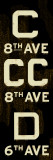 C 8th Weathered Sign Stretched Canvas Print