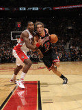 Chicago Bulls v Toronto Raptors: Joey Dorsey and Joakim Noah Photographic Print by Ron Turenne