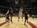 Chicago Bulls v Toronto Raptors: Ronnie Brewer, Joey Dorsey and Luol Deng Photographic Print by Ron Turenne