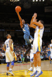 Minnesota Timberwolves v Golden State Warriors: Corey Brewer and Dan Gadzuric Photographic Print by Rocky Widner