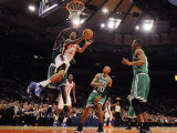 Boston Celtics v New York Knicks: Wilson Chandler and Kevin Garnett Photographic Print by Lou Capozzola