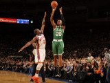 Boston Celtics v New York Knicks: Ray Allen and Raymond Felton Photographic Print by Lou Capozzola