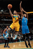 Oklahoma City Thunder v New Orleans Hornets: Marco Belinelli and Thabo Sefolosha Photographic Print by Chris 