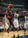 Miami Heat v Memphis Grizzlies: LeBron James and Darrell Arthur Photographic Print by Joe Murphy