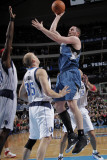 Minnesota Timberwolves v Dallas Mavericks: Kevin Love and Brian Cardinal Photographic Print by Glenn James