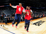 Memphis Grizzlies v Atlanta Hawks: Maurice Evans and Josh Powell Photographic Print by Scott Cunningham