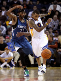 Minnesota Timberwolves v Golden State Warriors: Monta Ellis and Corey Brewer Photographic Print by Ezra Shaw