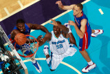 Detroit Pistons v New Orleans Hornets: Emeka Okafor and Tayshaun Prince Photographic Print by Chris 