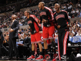Chicago Bulls v San Antonio Spurs: Carlos Boozer, Joakim Noah, Taj Gibson and Keith Bogans Photographic Print by D. Clarke Evans