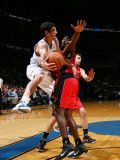Toronto Raptors v Washington Wizards: Kirk Hinrich and Reggie Evans Photographic Print by Ned Dishman