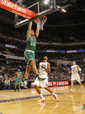 Boston Celtics v Charlotte Bobcats: Semih Erden and Dominic McGuire Photographic Print by Kent Smith