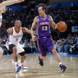 Phoenix Suns v Oklahoma City Thunder: Steve Nash and Russell Westbrook Photographic Print by Layne Murdoch