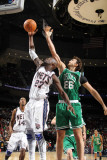 Boston Celtics v New Jersey Nets: Johan Petro and Semih Erden Photographic Print by Nathaniel S. Butler