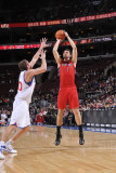 Toronto Raptors v Philadelphia 76ers: Andrea Bargnani and Spencer Hawes Photographic Print by David Dow
