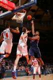Atlanta Hawks v New York Knicks: Al Horford, Anthony Randolph and Timofey Mozgov Photographic Print by Jeyhoun Allebaugh