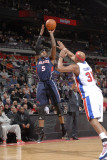 Atlanta Hawks v Detroit Pistons: Josh Smith and Charlie Villanueva Photographic Print by Allen Einstein