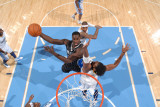 Orlando Magic v Denver Nuggets: Brandon Bass and Nene Photographic Print by Garrett Ellwood
