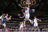 Minnesota Timberwolves v Dallas Mavericks: Luke Ridnour, Kevin Love and Tyson Chandler Photographic Print by Glenn James