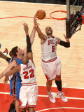 Oklahoma City Thunder v Chicago Bulls: Carlos Boozer, Taj Gibson and Nick Collison Photographic Print by Joe Murphy