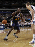 Utah Jazz v Dallas Mavericks: Paul Millsap and Dirk Nowitzki Photographic Print by Danny Bollinger