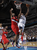 Portland Trail Blazers v Dallas Mavericks: Caron Butler and Marcus Camby Photographic Print by Danny Bollinger