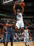 Charlotte Bobcats v Memphis Grizzlies: Darrell Arthur and Boris Diaw Photographic Print by Joe Murphy