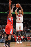 Los Angeles Clippers v Chicago Bulls: Derrick Rose and Baron Davis Fotografisk trykk av Randy Belice