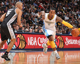 San Antonio Spurs v Denver Nuggets: J.R. Smith and Ime Udoka Photographic Print by Garrett Ellwood