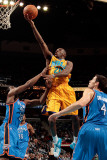 Oklahoma City Thunder v New Orleans Hornets: Quincy Pondexter, James Harden and Nick Collison Photographic Print by Chris 