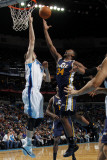 Utah Jazz v New Orleans Hornets: C.J. Miles and Jason Smith Photographic Print by Layne Murdoch