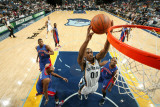Detroit Pistons v Memphis Grizzlies: Darrell Arthur, Charlie Villanueva, Tracy McGrady and Greg Mon Photographic Print by Joe Murphy