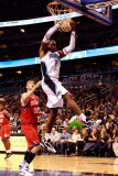 Philadelphia 76ers v Orlando Magic: Dwight Howard and Spencer Hawes Photographic Print by Sam Greenwood