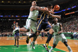 Indiana Pacers v Boston Celtics: Glen Davis and Danny Granger Photographic Print by Brian Babineau