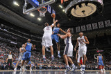 Washington Wizards v New Jersey Nets: Nick Young and Brook Lopez Photographic Print by David Dow