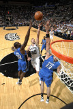 Orlando Magic v San Antonio Spurs: Manu Ginobili, Marcin Gortat and Brandon Bass Photographic Print by D. Clarke Evans