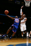 New York Knicks v Washington Wizards: Toney Douglas and John Wall Photographic Print by Ned Dishman