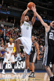 San Antonio Spurs v Denver Nuggets: Aaron Afflalo and Manu Ginobili Photographic Print by Garrett Ellwood