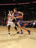 New York Knicks v Toronto Raptors: Danilo Gallinari and Leandro Barbosa Photographic Print by Ron Turenne