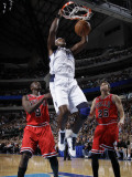 Chicago Bulls v Dallas Mavericks: Brendan Haywood, Luol Deng and Kyle Korver Photographic Print by Danny Bollinger