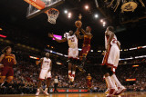 Cleveland Cavaliers  v Miami Heat: Joel Anthony and Daniel Gibson Photographic Print by Mike Ehrmann
