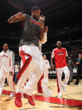 Philadelphia 76ers v Toronto Raptors: Amir Johnson and Jose Calderon Photographic Print by Ron Turenne